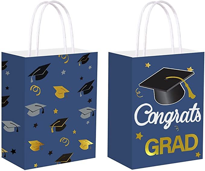 Blue Graduation Party Gift Bags