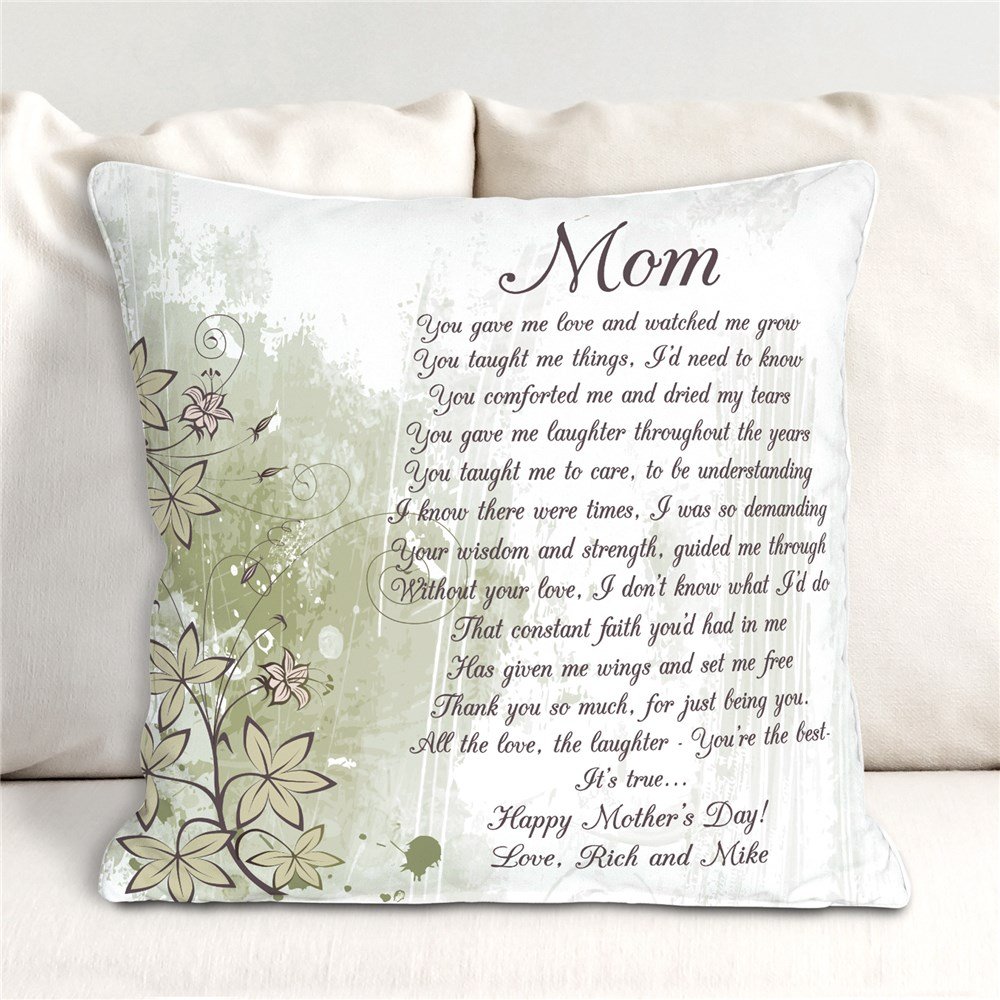 Personalized Mom Poem Throw Pillow
