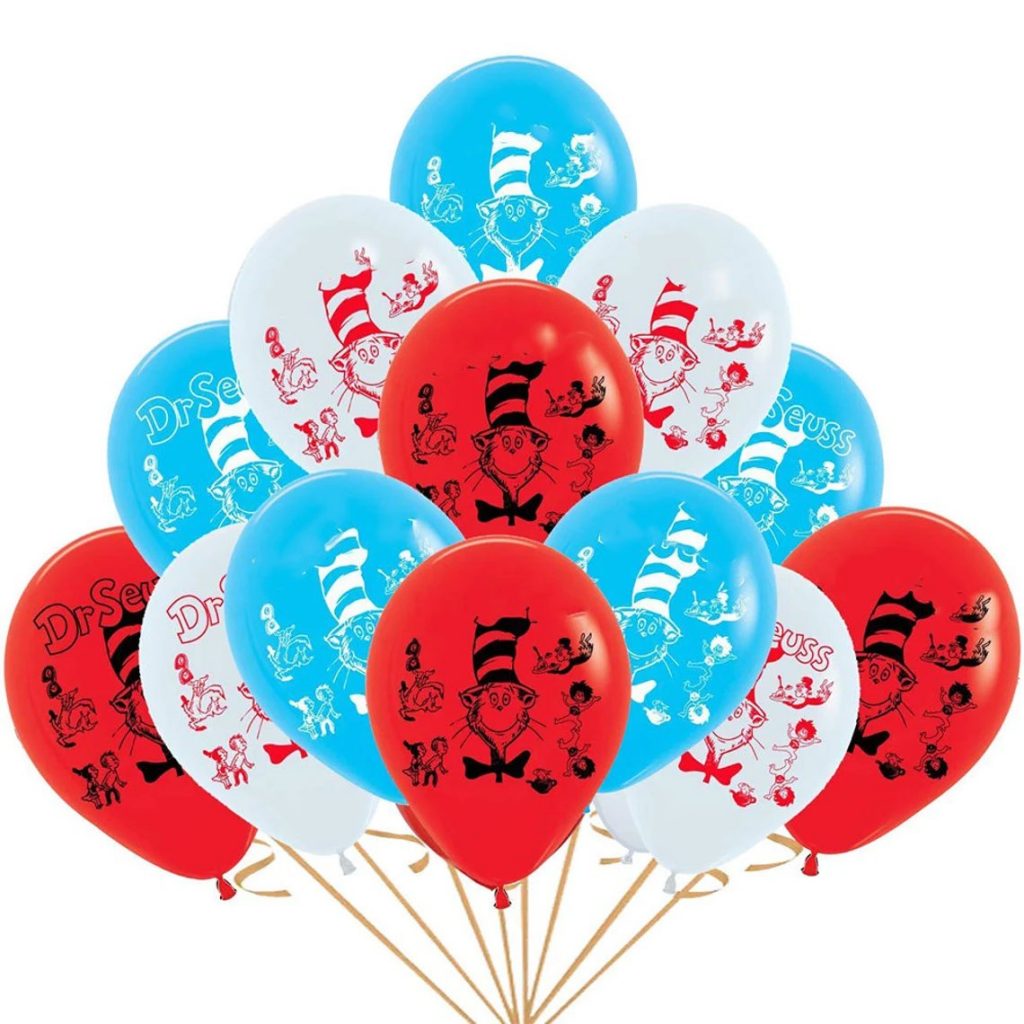 Dr Seuss Latex Balloons Birthday Decor