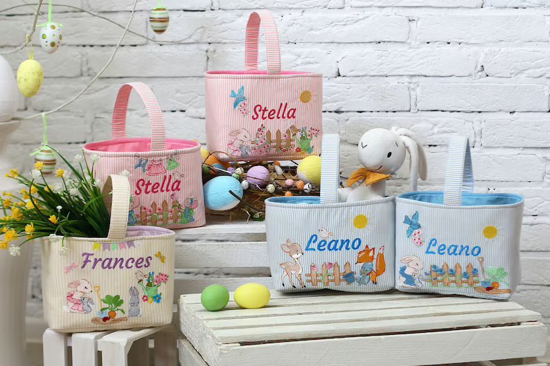 Personalized Kids Easter Hunt Baskets