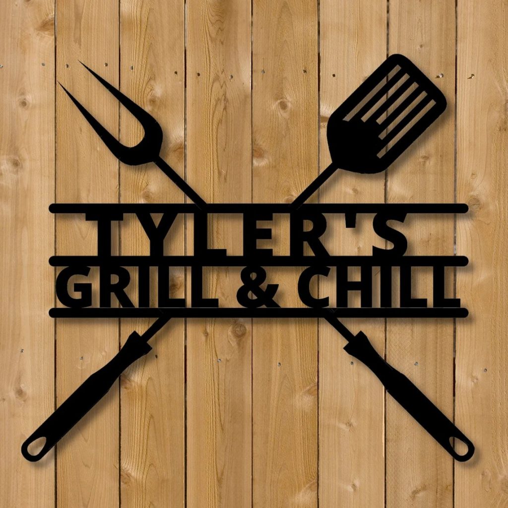 Custom BBQ Grill Sign Father's Day Gift Idea