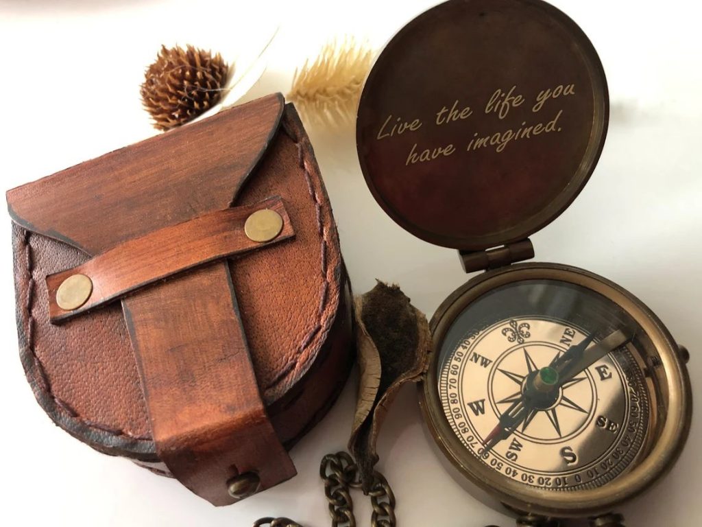 Engraved Compass Father's Day Gift Idea