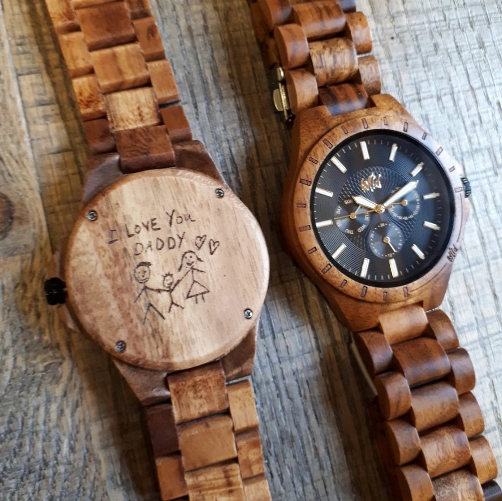 Engraved Wood Watch Father's Day Gift Idea