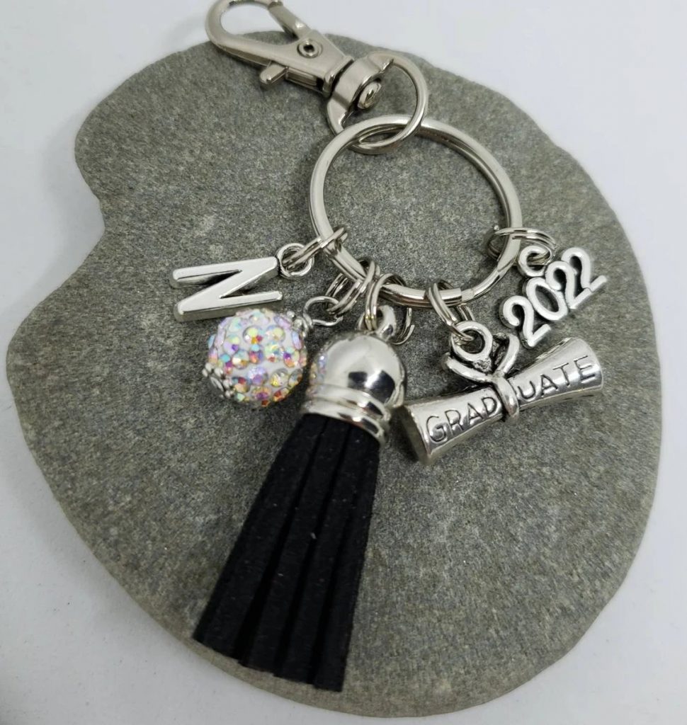 Tassel Key chain With Initial Graduation Gift Idea 2022