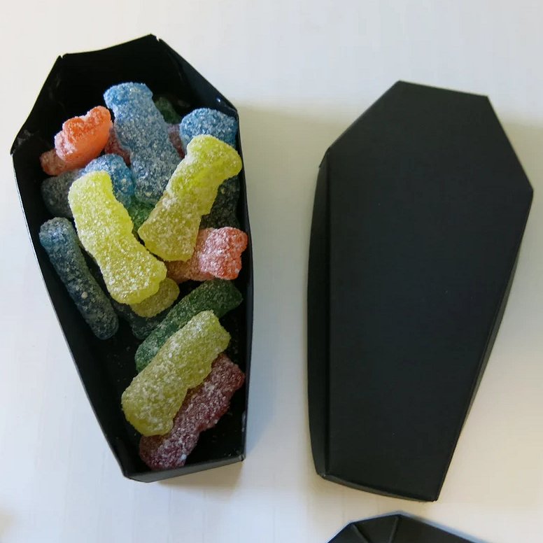 Halloween Party Coffin Treat Favor Boxes