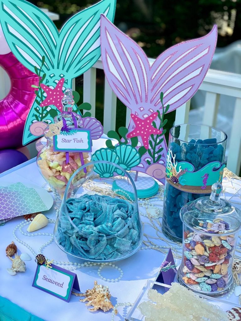 Candy Bar Mermaid Food Labels