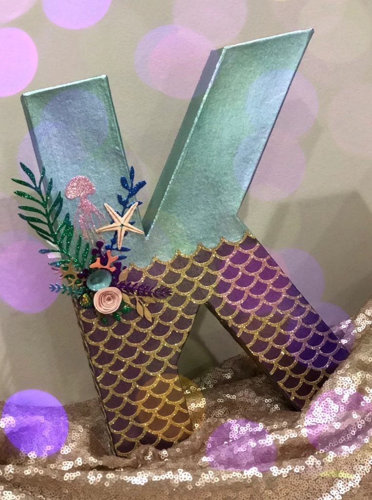 Mermaid Letter Photo Prop Party Decor