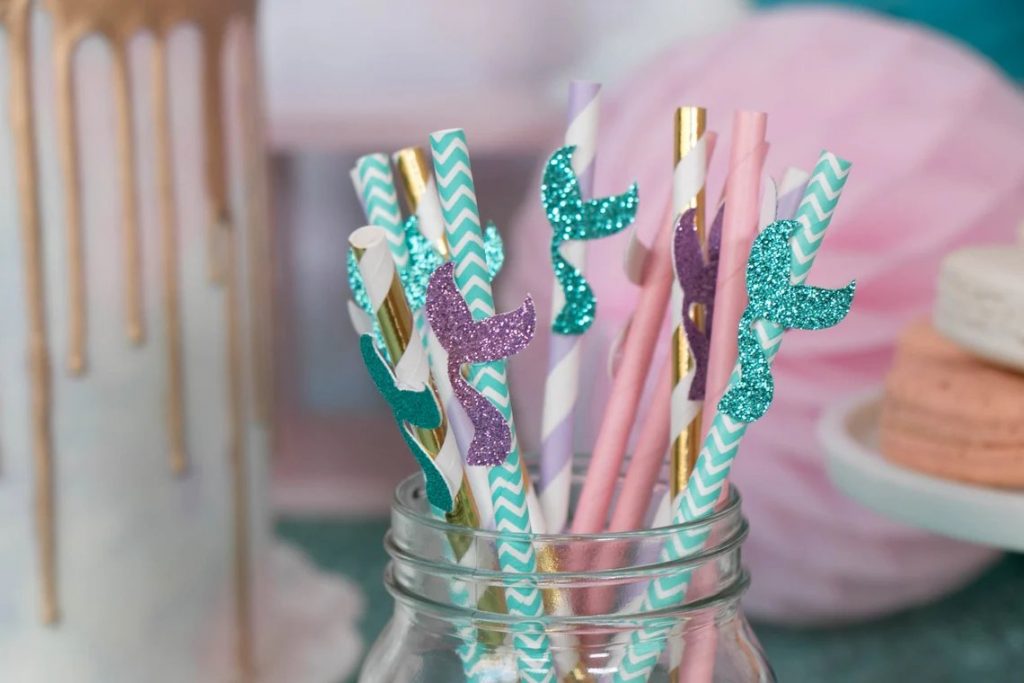 Mermaid Tail Party Straws