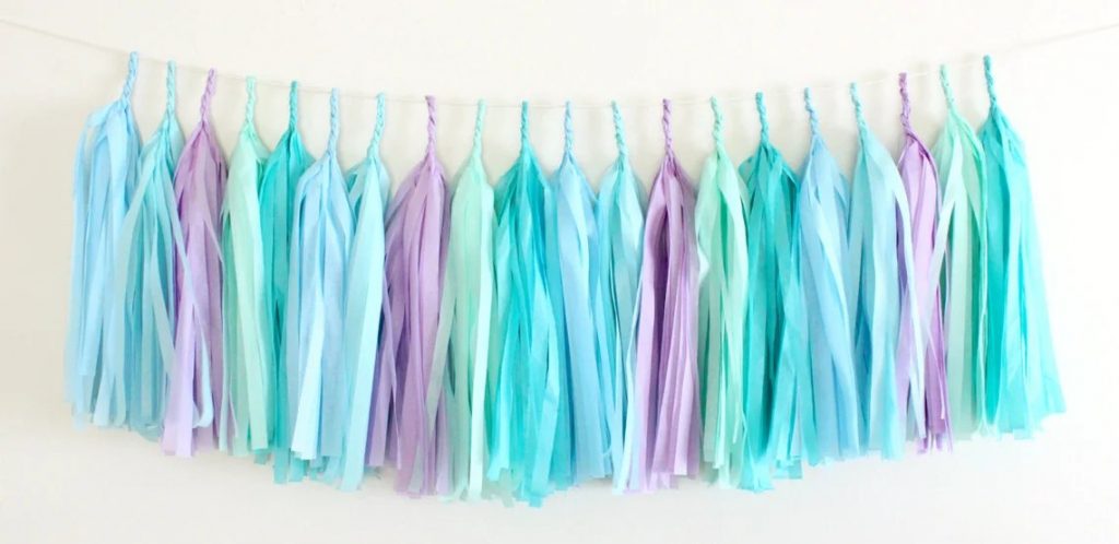 Mermaid Under The Sea Paper Tassel Garland Party Decor