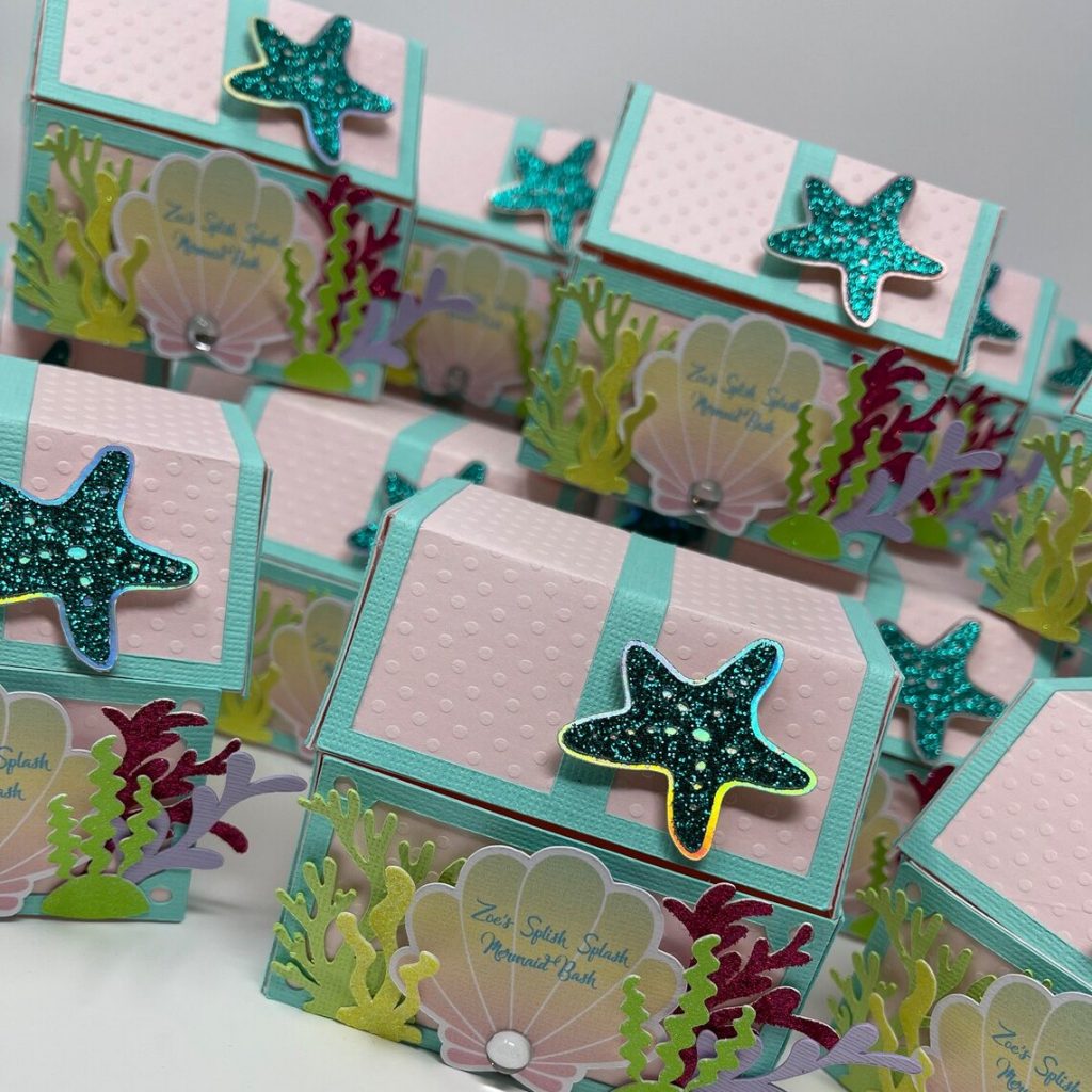 Mermaid Under The Sea Treasure Chest Favor Boxes