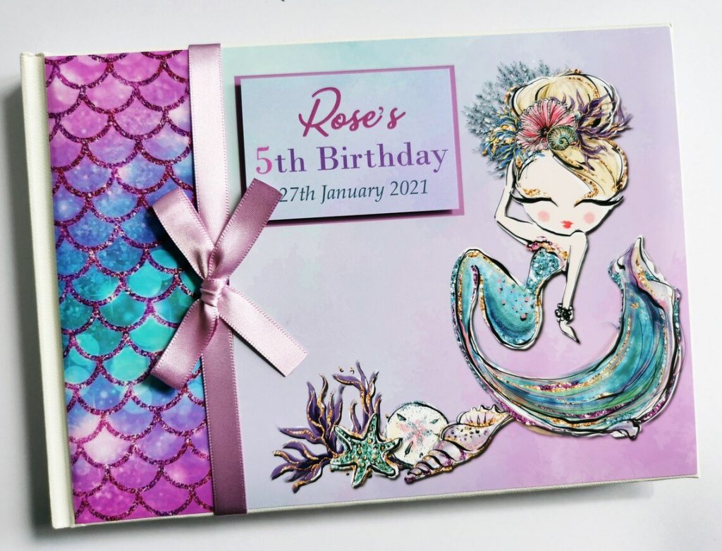 Personalized Mermaid Party Guest Book