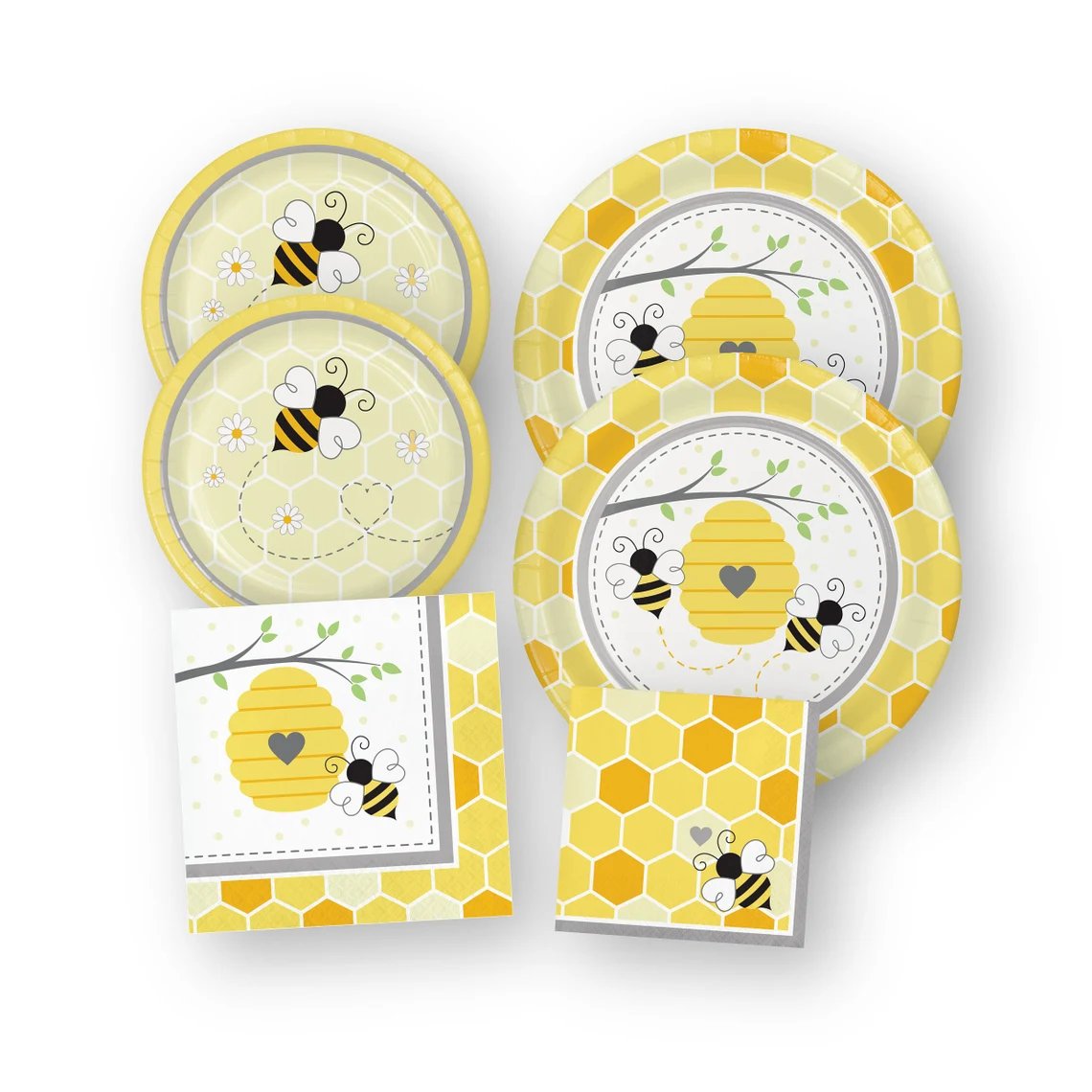 Bee Baby Shower Party Plates & Napkins