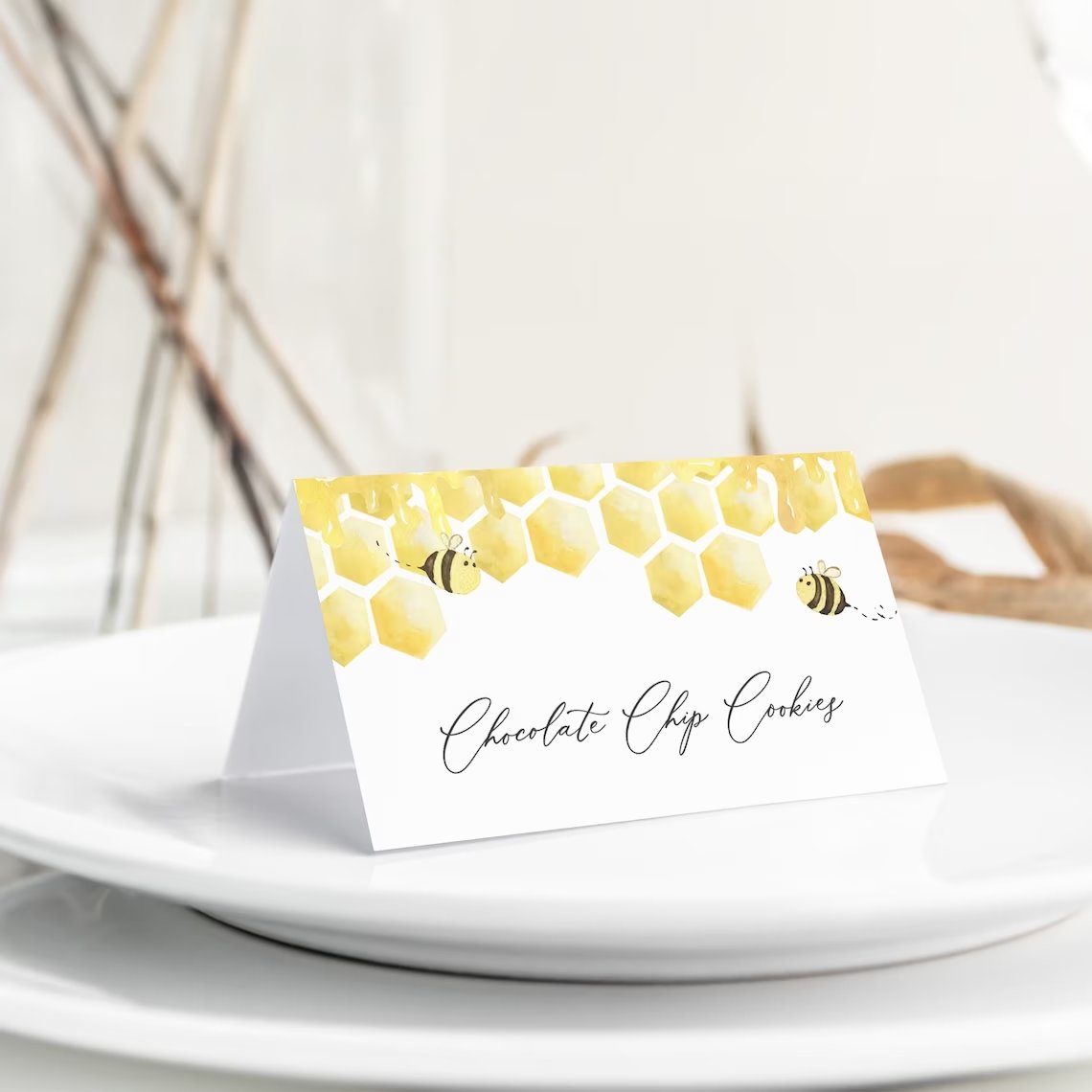 Honey Bee Baby Shower Food Label Printable