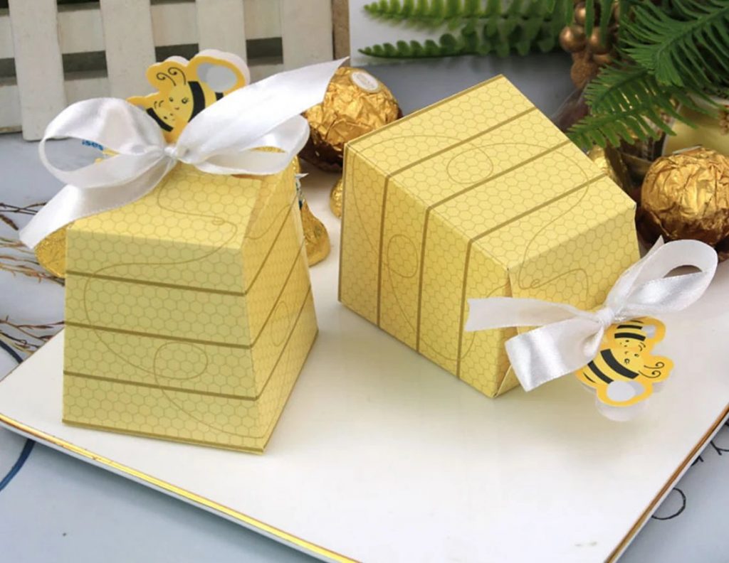 Bee Hive Baby Shower Favor Boxes