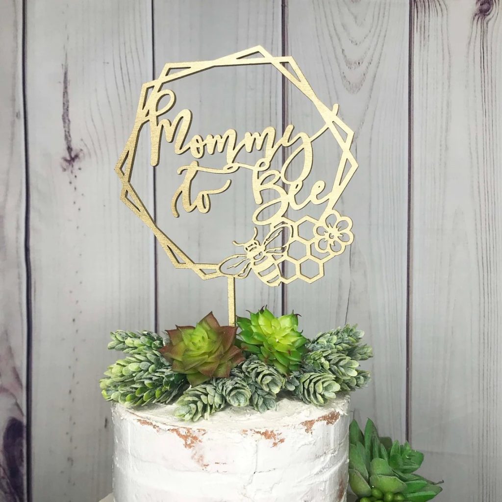 Mommy-to-be Baby Shower Cake Topper