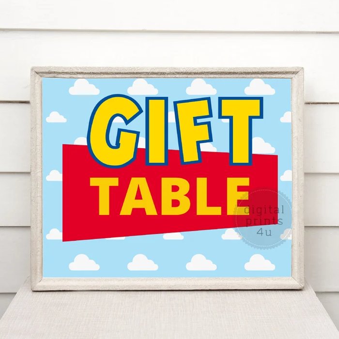 Toy Story Gift Table Sign Printable