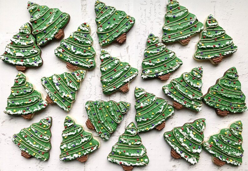 Christmas Tree Sugar Cookies