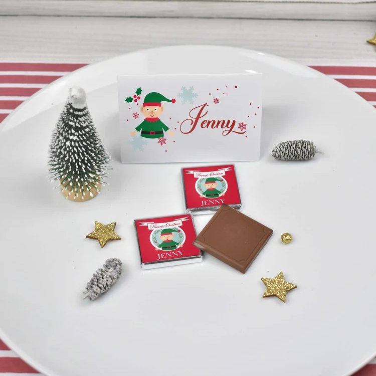 Christmas Chocolate Place Card Favors