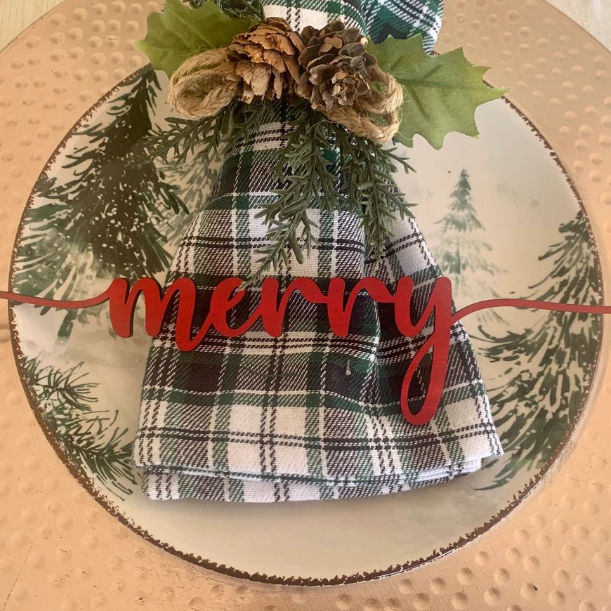 Christmas Place Card Table Decor