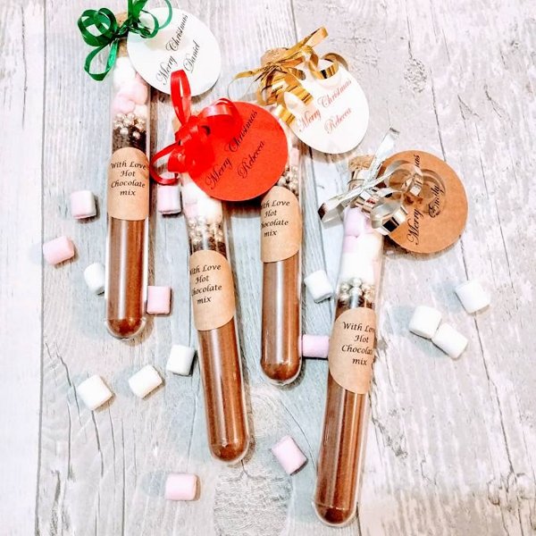 Hot chocolate In Tube Christmas Favor