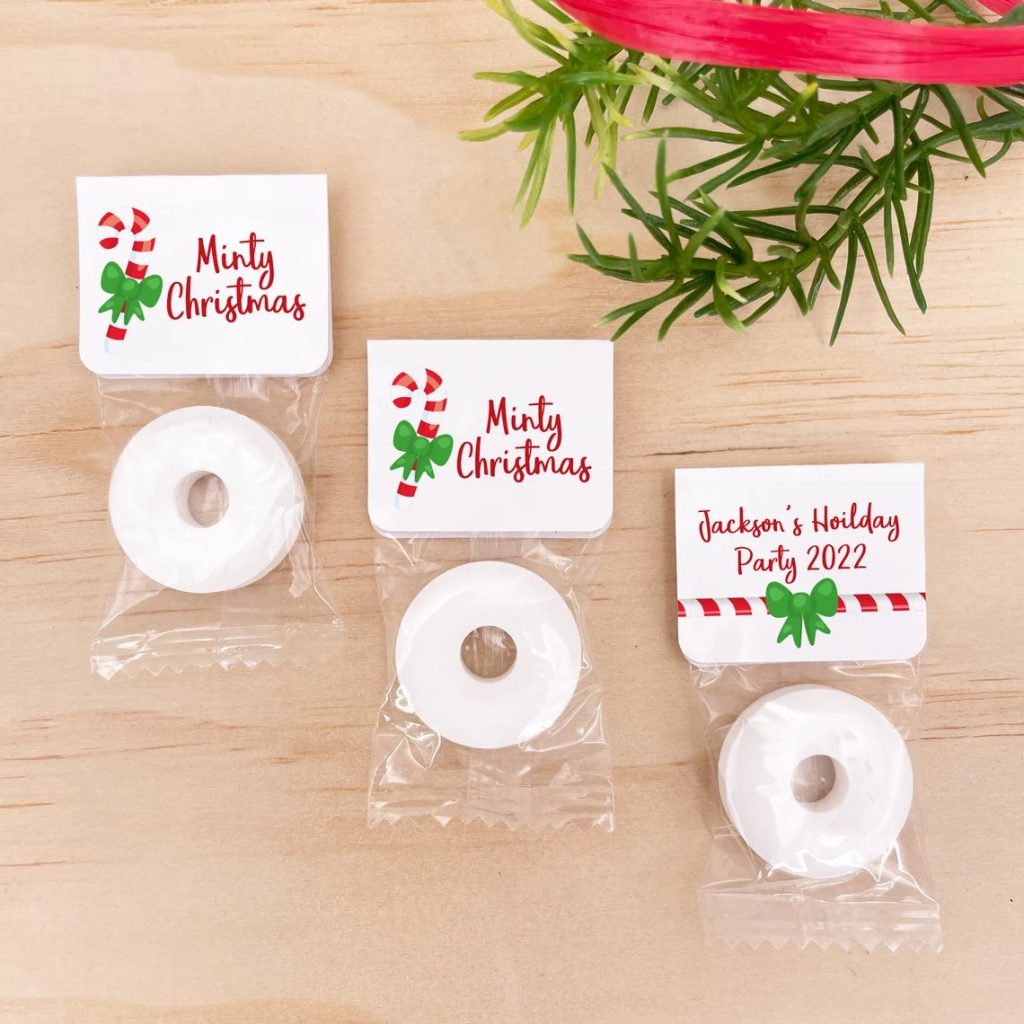 Personalized Christmas Mint Favors