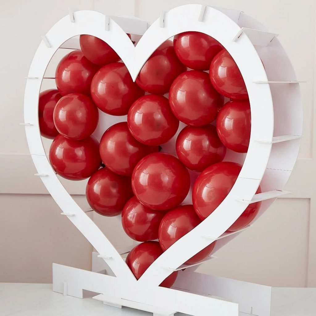 Balloon Mosaic Heart Frame Stand Valentine's Day Decor