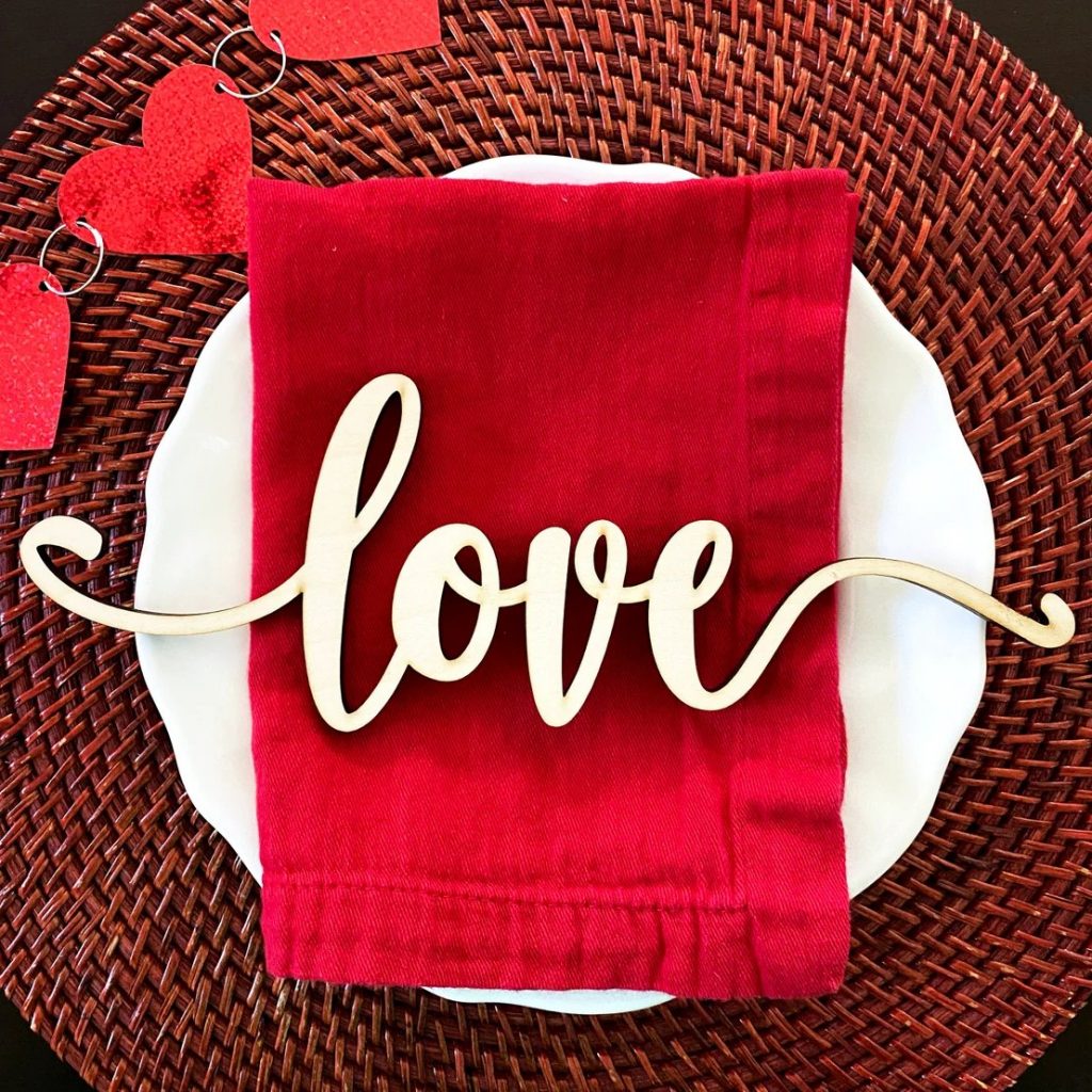 Love Place Card Table Valentine's Day Decor