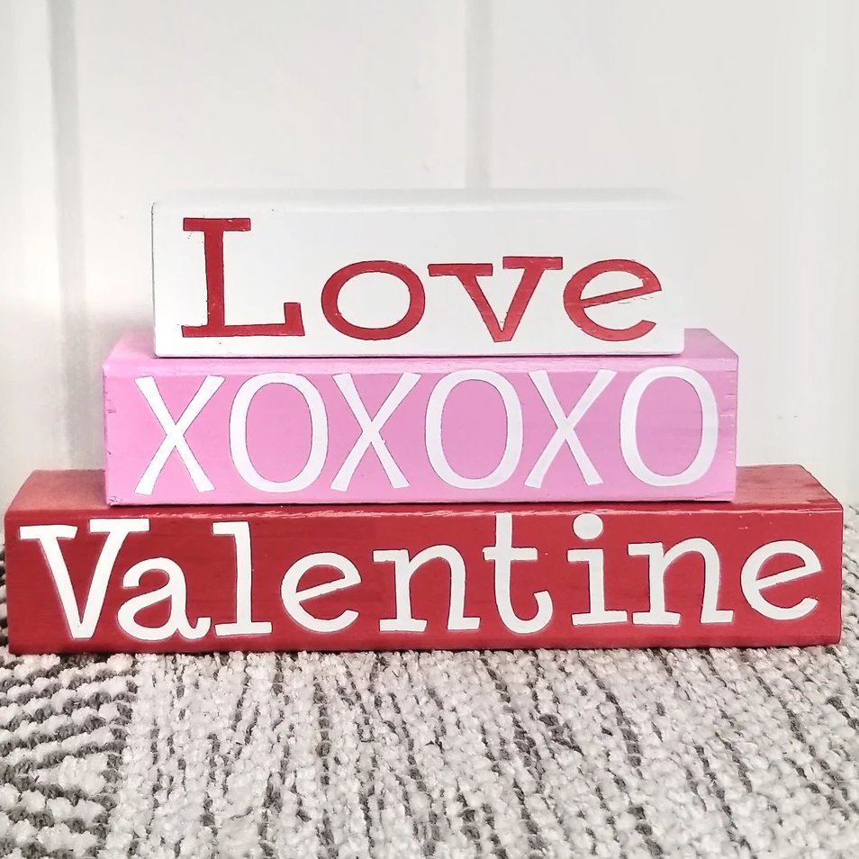 Valentine Stackable Wood Block