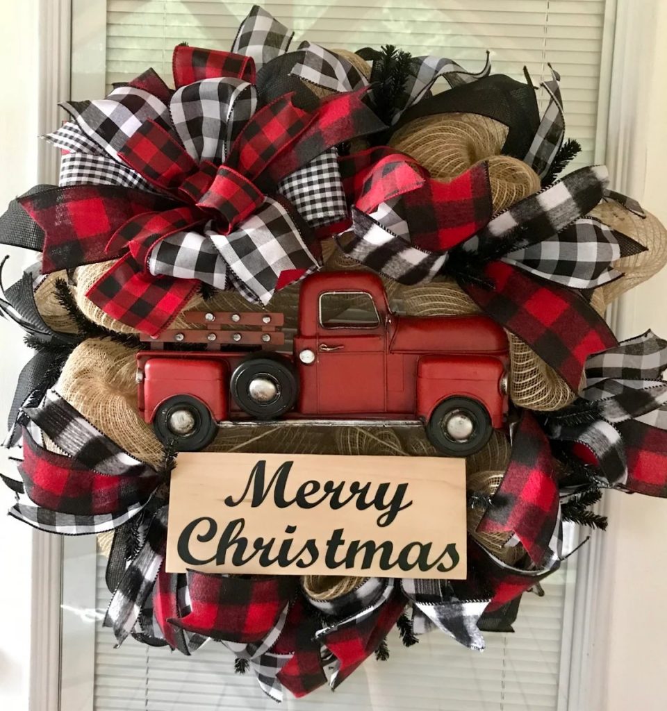 Red Truck Christmas Wreath