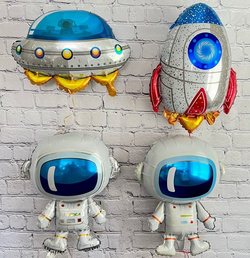 Astronaut, Alien and Rocket Chop Balloon Set