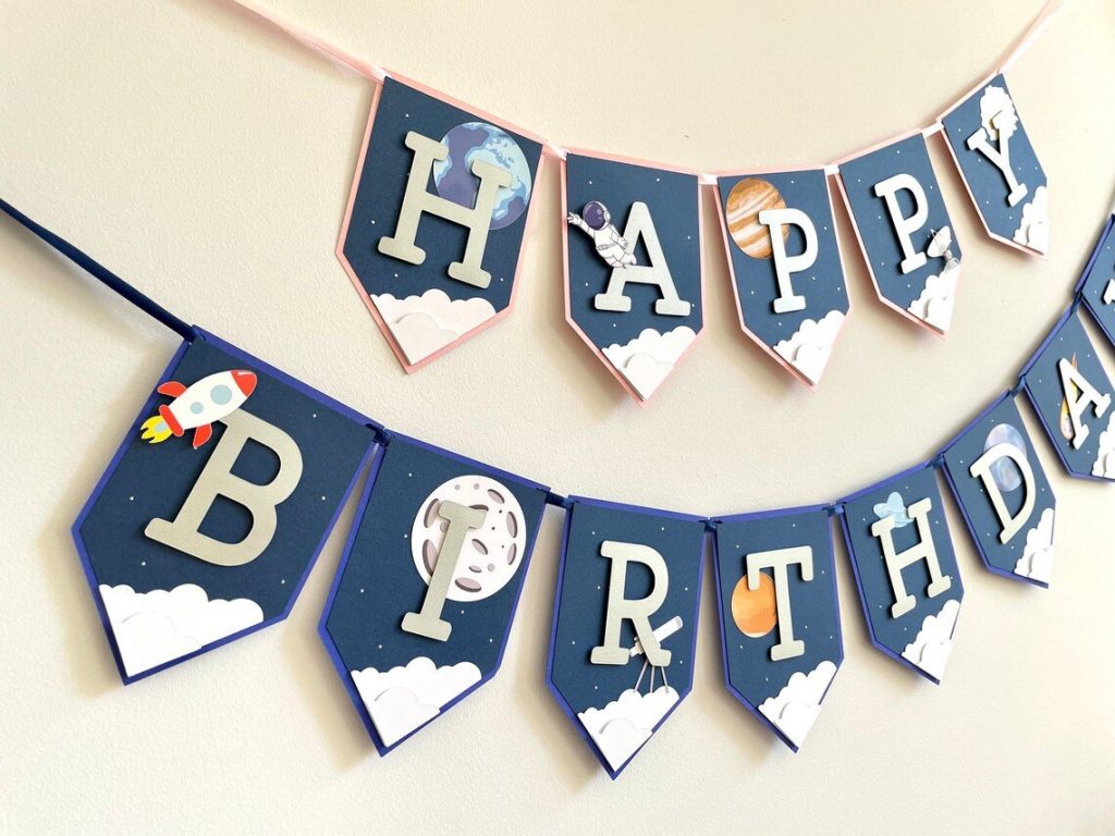 Space Birthday Banner