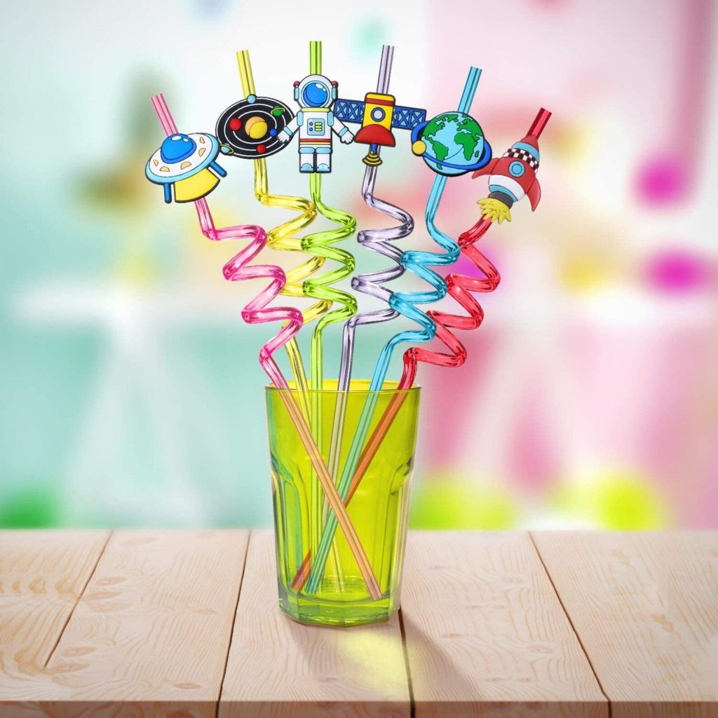 Space Birthday  Party Favor Straws