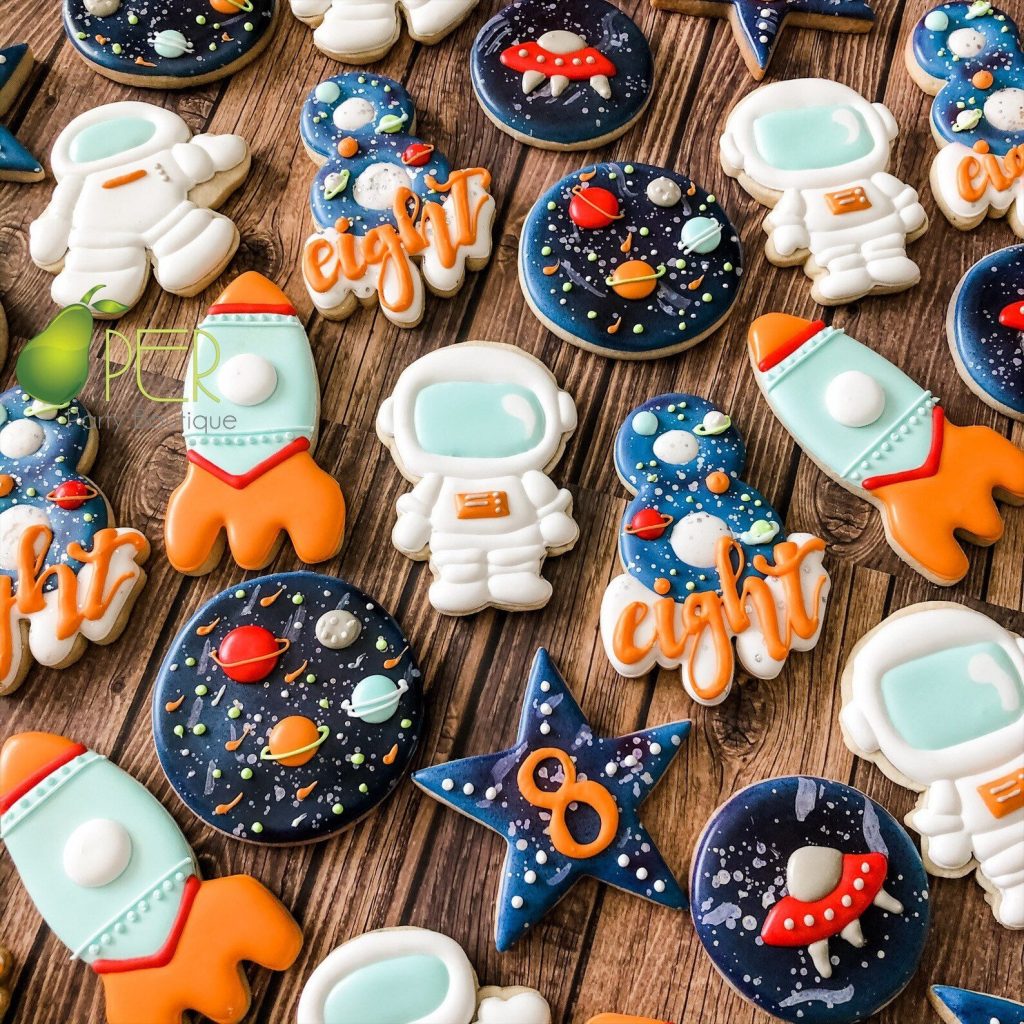 Space Themed Birthday Party Cookies