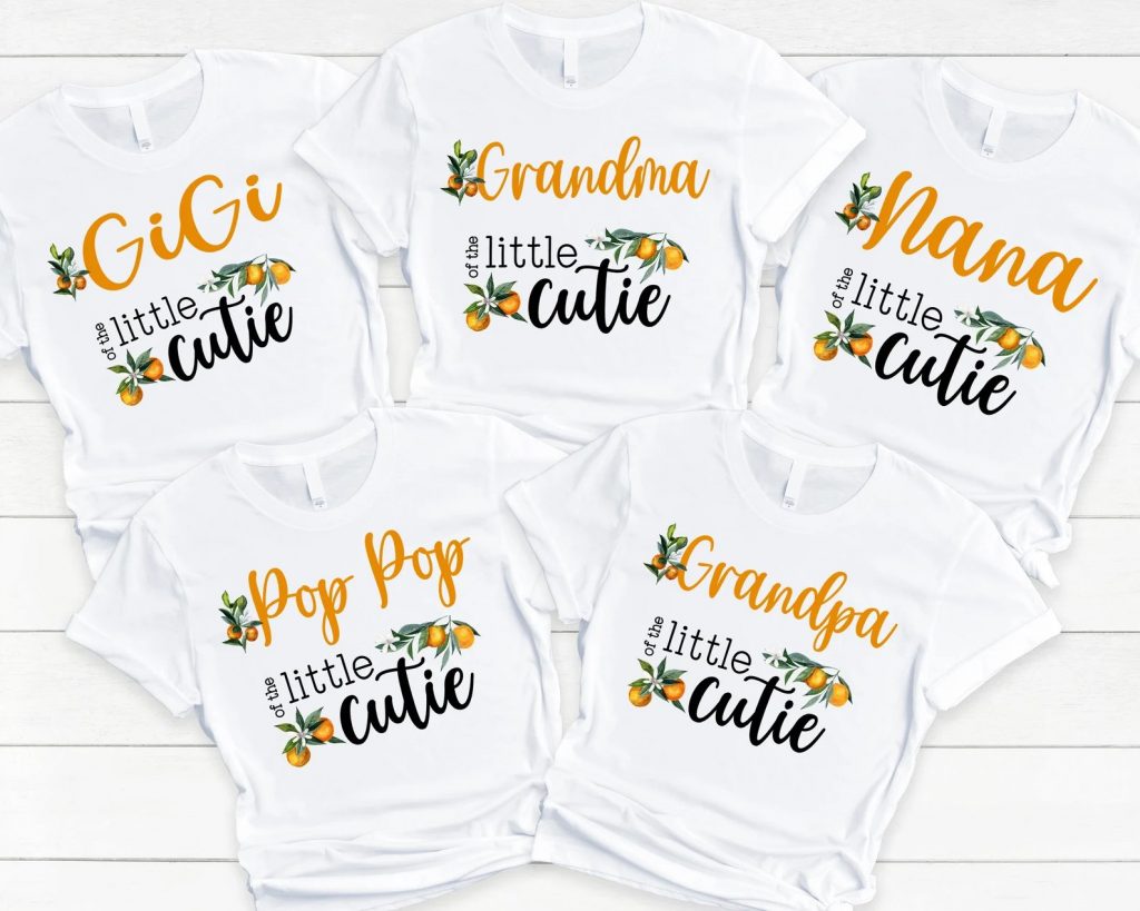 Little Cutie Baby Shower Family T-shirts