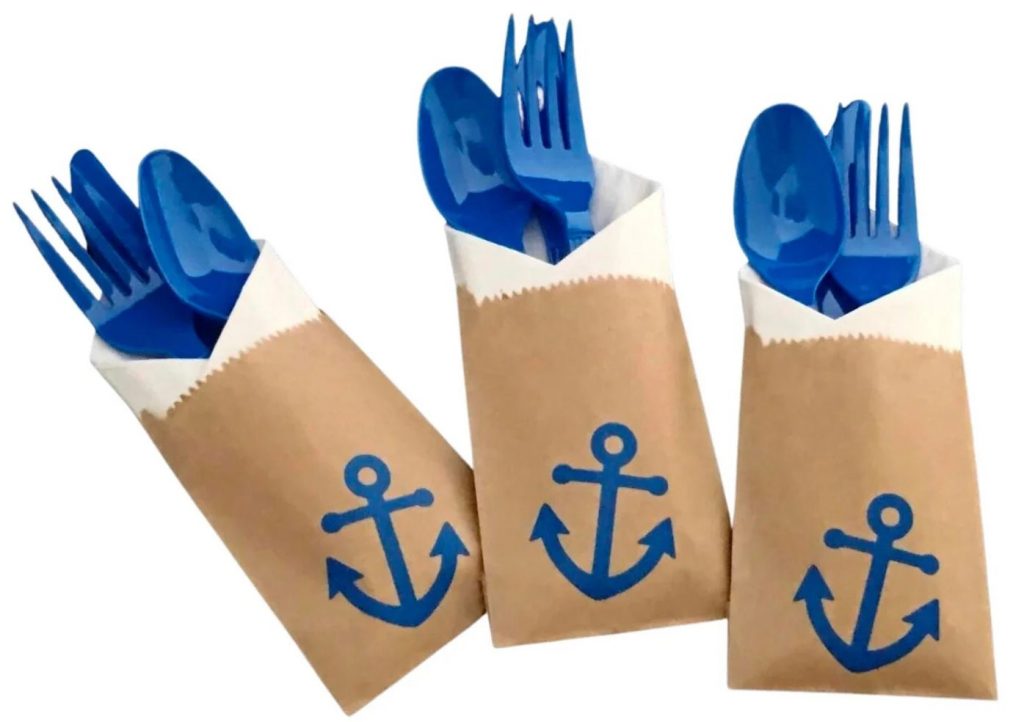 Nautical Themed Cutlery Bags