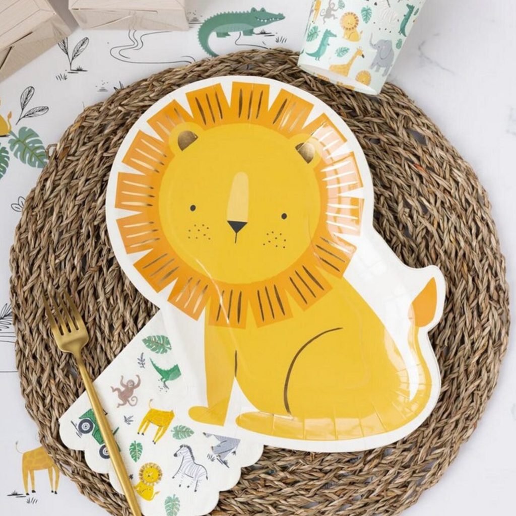 Safari Lion Party Paper Plate