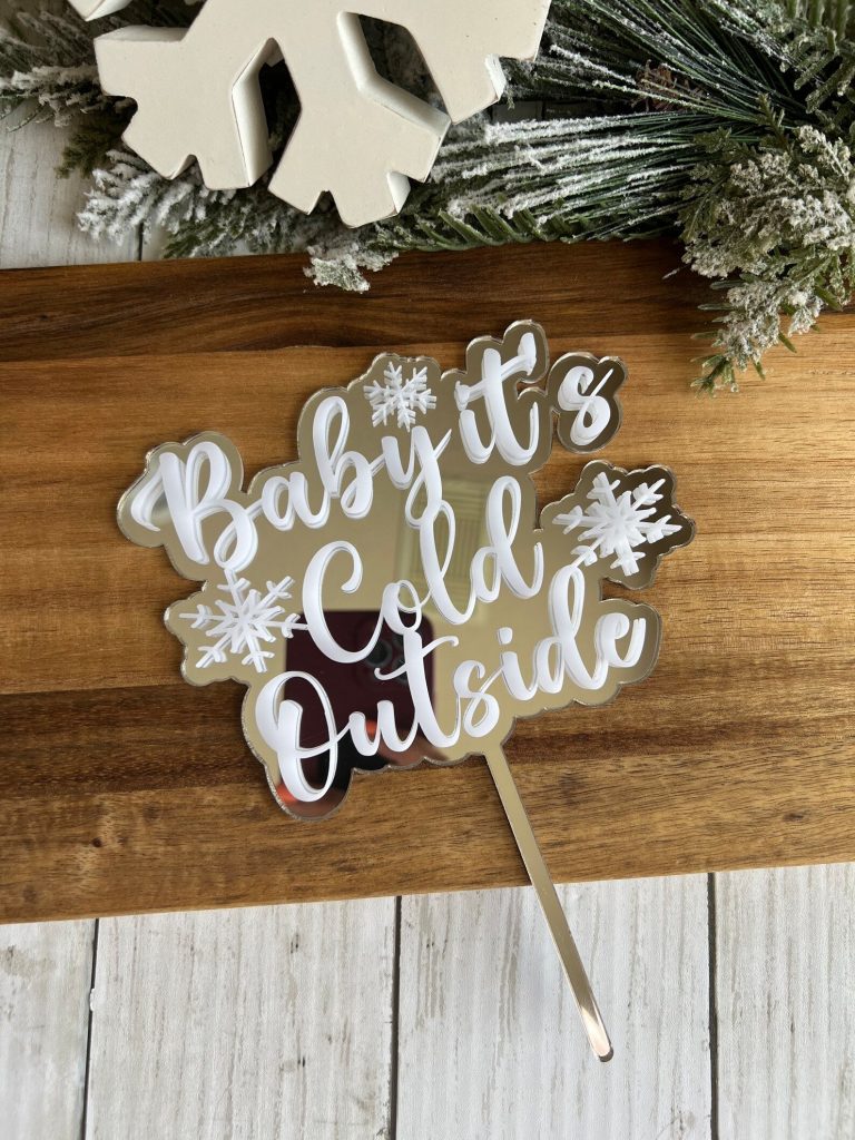 Baby It's Cold Outside Baby Shower Cake Topper