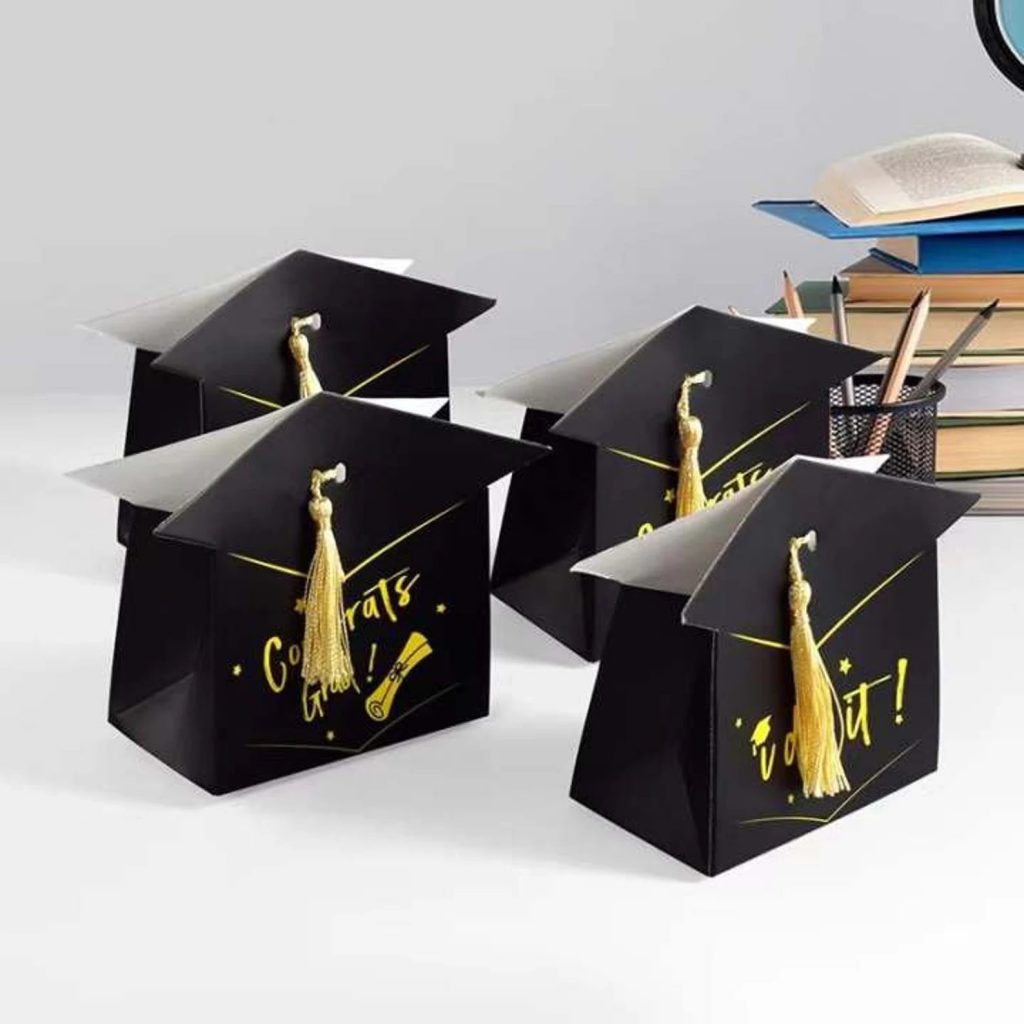 Graduation Party Trendy Cap Favor Box