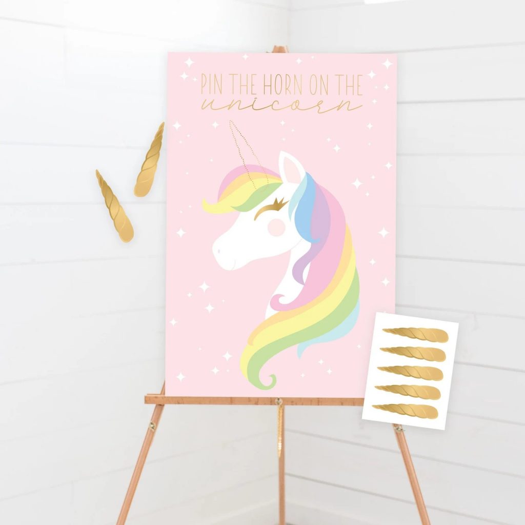 Pin the Horn Unicorn Game Printable