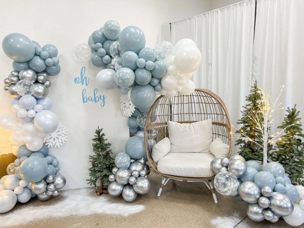 Winter Wonderland Baby Its Cold Outside Balloon Arch Kit Baby Shower Decor