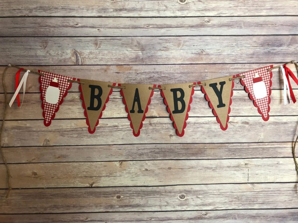 Baby-Q Shower Banner