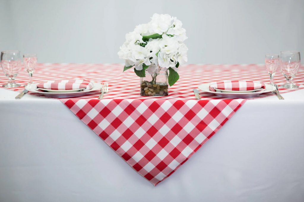 Red Gingham BBQ Tablecloth