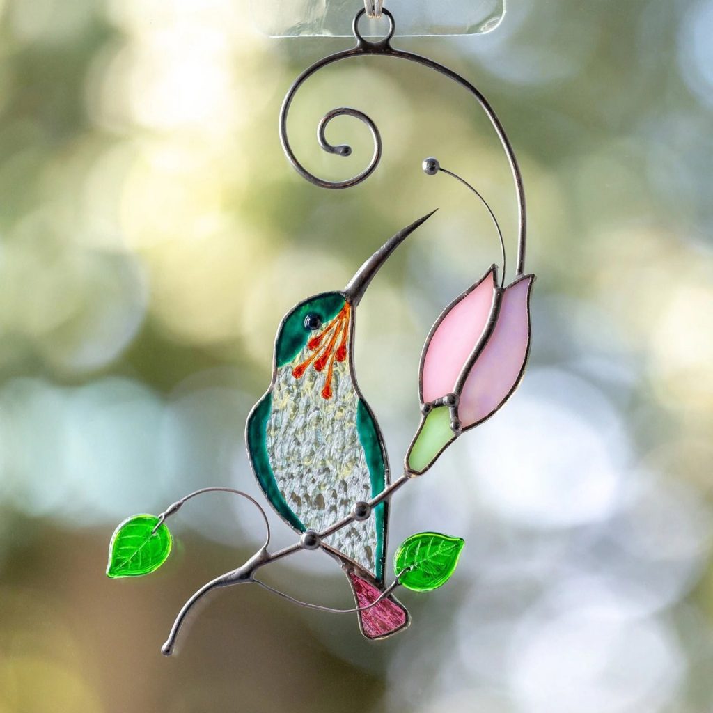 Hummingbird stained glass window hangings - Best Gift Ideas for Mom