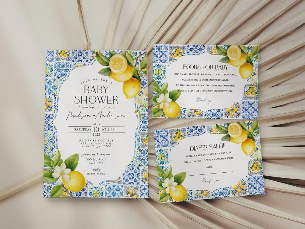 Amalfi Coast Baby Shower Invitation Printabl