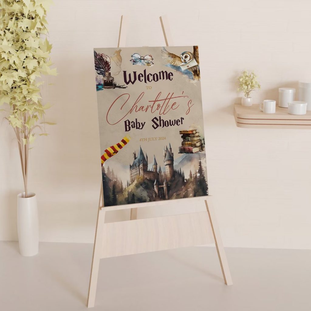 Harry Potter Baby Shower Welcome Sign Printable