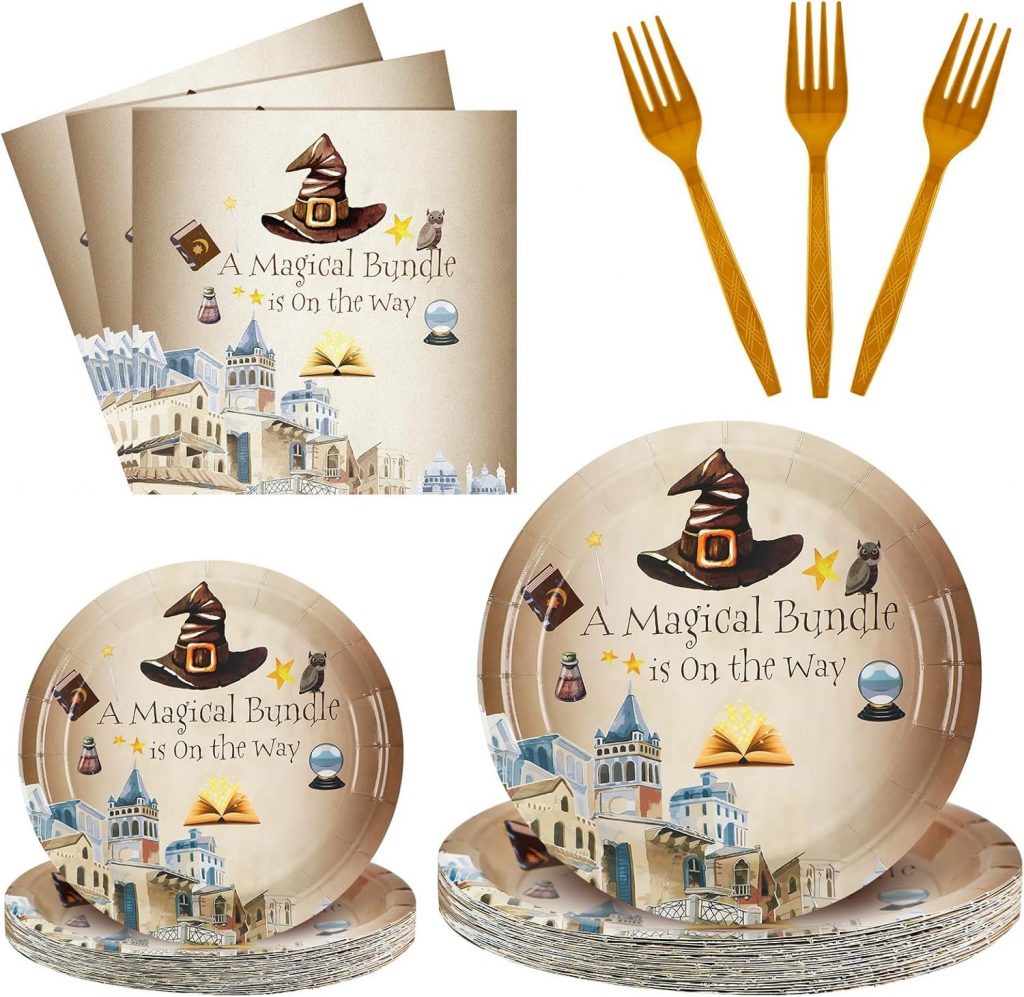 Magical Bundle is on its way Harry Potter Inspired Baby Shower Party Supplies