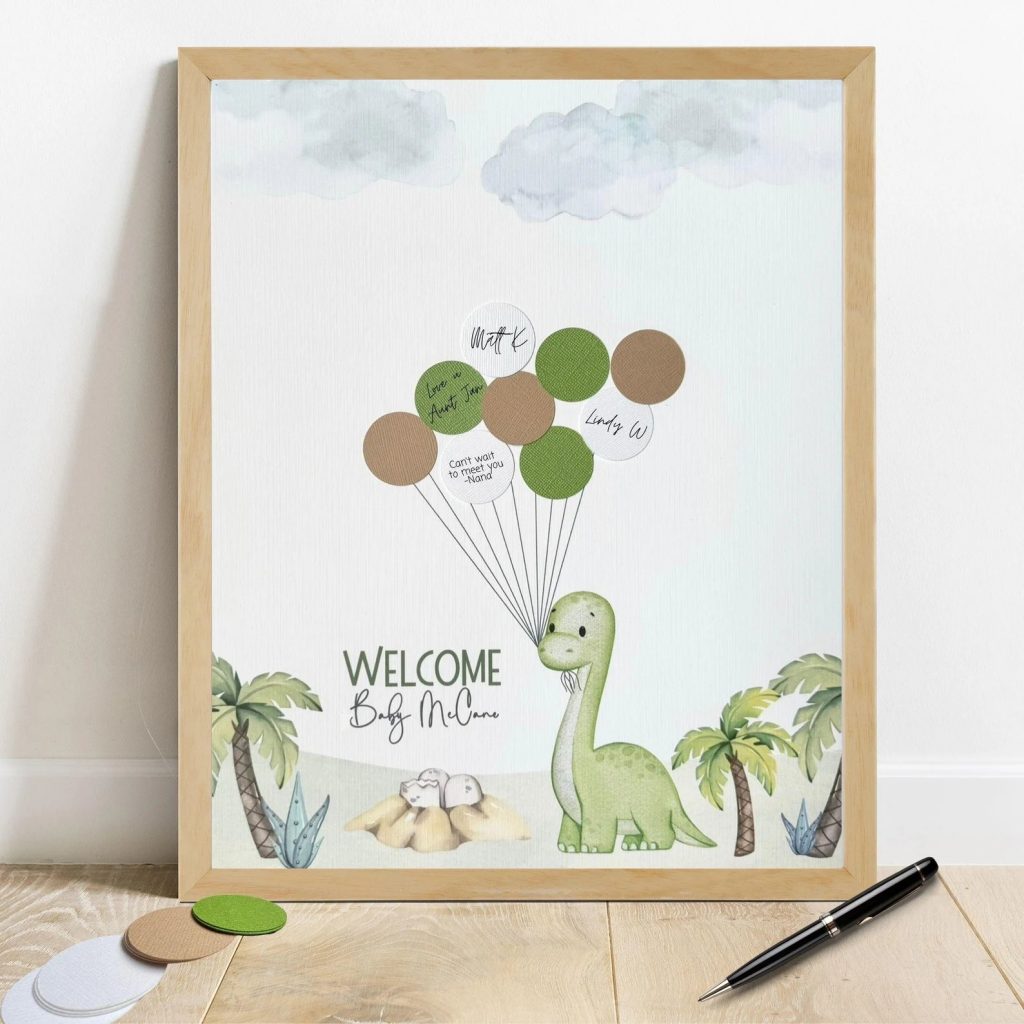 Dinosaur Baby Shower Guest Book