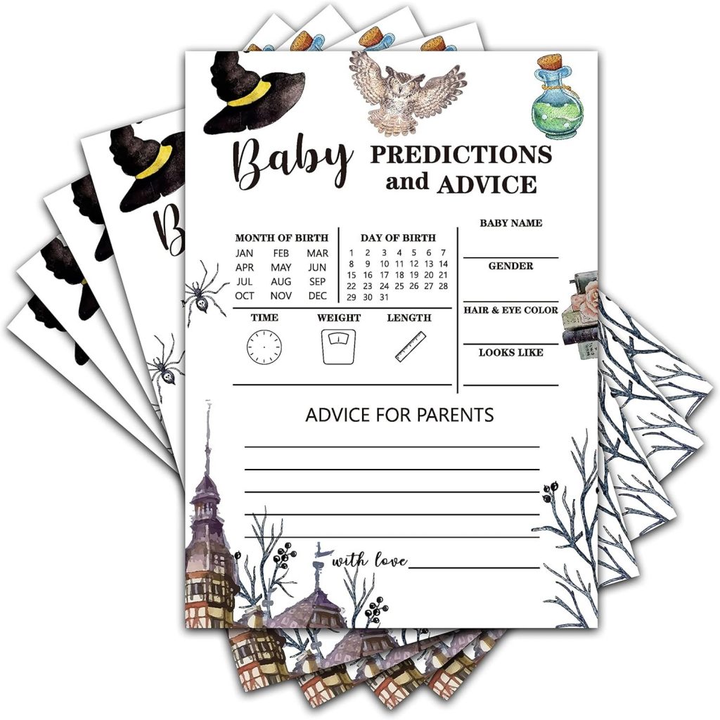 Harry Potter Inspired Baby Shower Prediction and Advice Cards