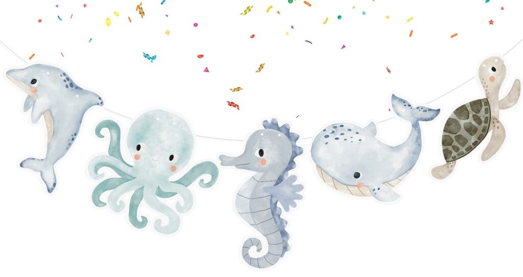 Under The Sea Banner Baby Shower | Birthday Banner