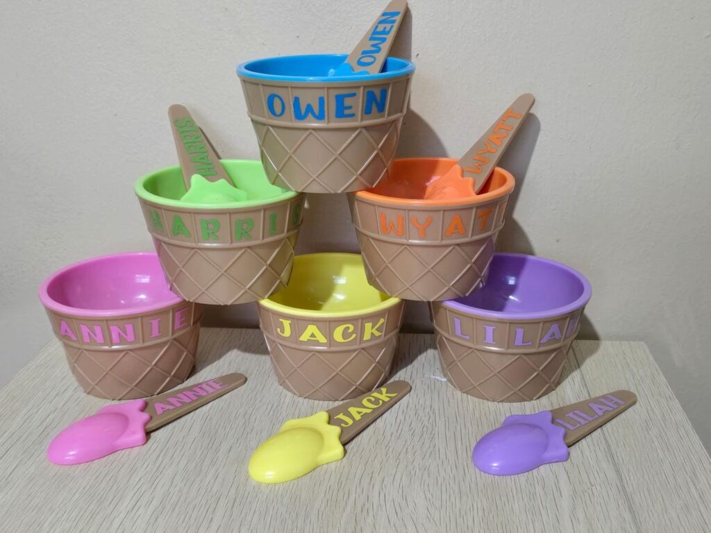 Custom Ice Cream Bowl Kids Party Favors